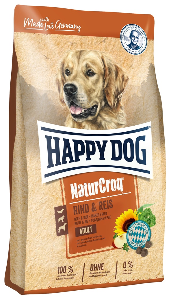 [4001967116861] HAPPY DOG NATURCROQ ADULT TERNERA  4 KGS