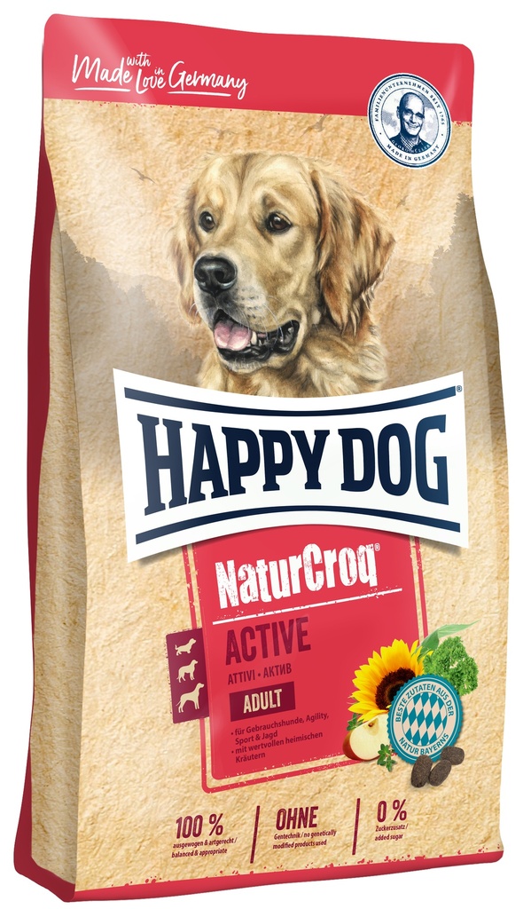 [4001967117080] HAPPY DOG NATURCROQ ADULT ACTIVE 15 KGS