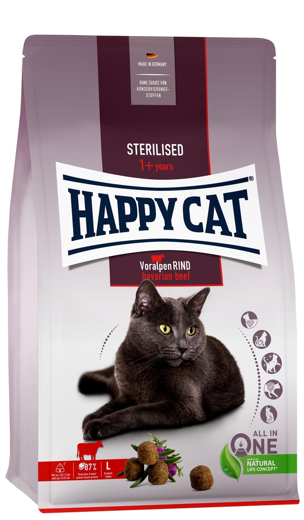 [4001967140545] HAPPY CAT STERILISED TERNERA 4 Kg.