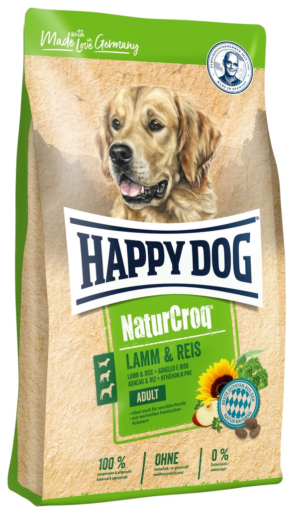 [4001967187977] HAPPY DOG NATUR CROQ CORDERO 500 gr.