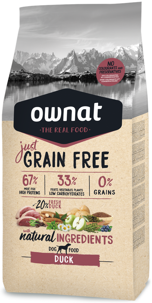 [8429037014118] OWNAT GRAIN FREE JUST DUCK 3 KG