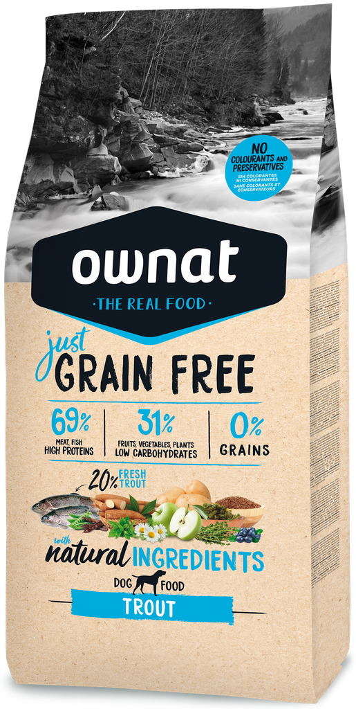 OWNAT GRAIN FREE JUST TROUT 3 Kg.