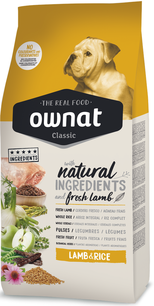 [8429037016136] OWNAT CLASSIC ADULT LAMB & RICE 20 Kg.